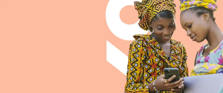 Women using their devices at a Konnect hotspot